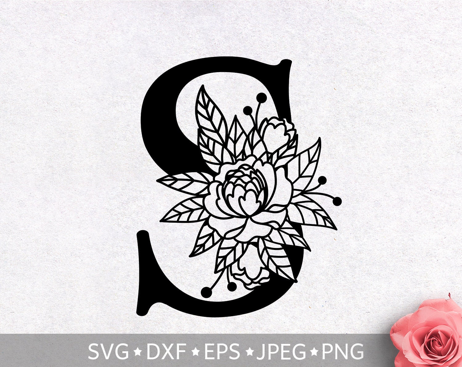 Free Free 176 Flower Initial Svg SVG PNG EPS DXF File