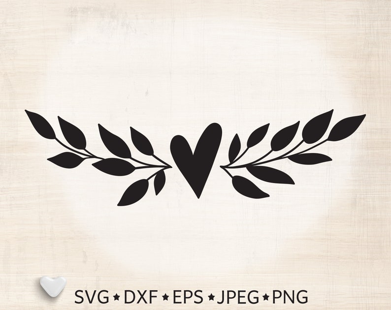 Download Branch SVG Laurel leaves SVG Heart wreath SVG Floral ...