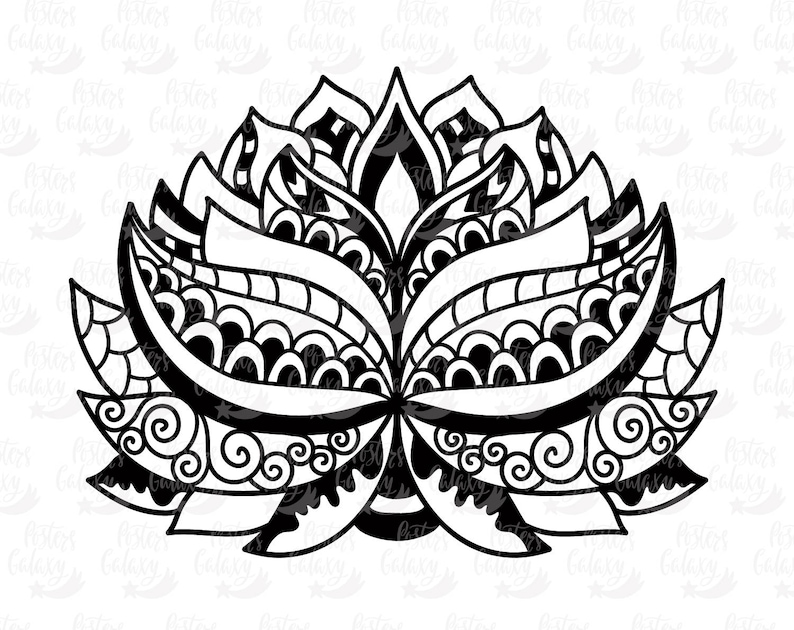 Free Free 272 Lotus Flower Svg Cricut Mandala Svg SVG PNG EPS DXF File