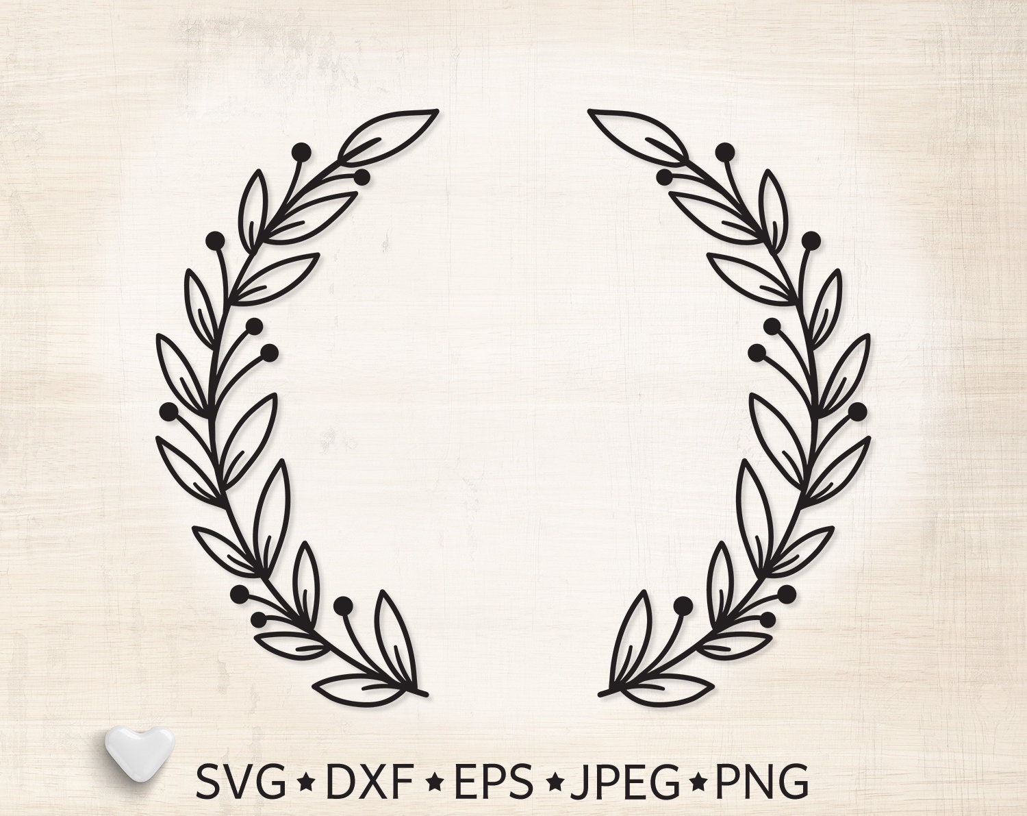 Download Wreath Svg Floral Wreath Svg Laurel Wreath Svg Monogram Frame Svg Cut File Leaf Border Svg