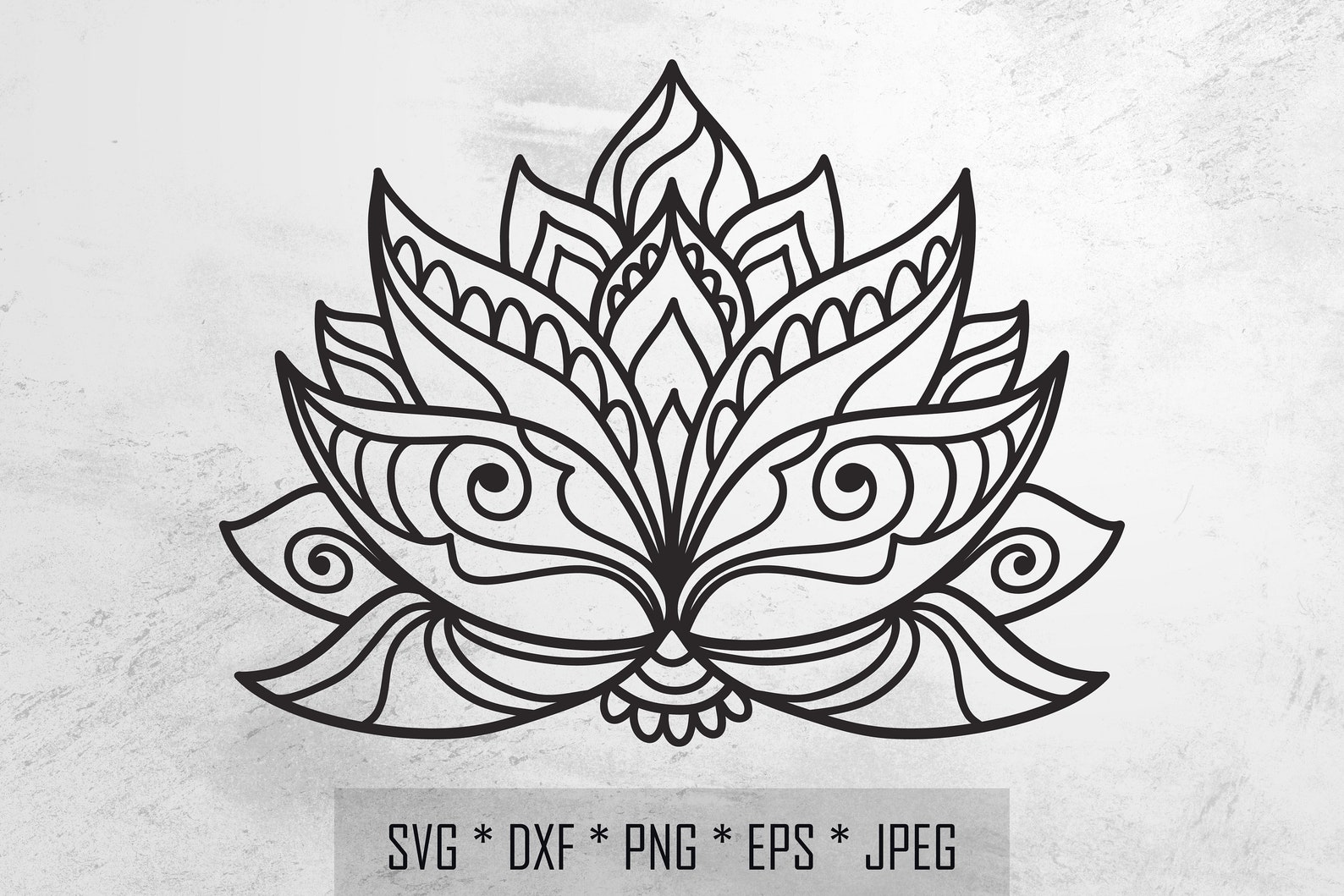 Lotus flower svg Mandala svg cut file Lotus png clipart | Etsy