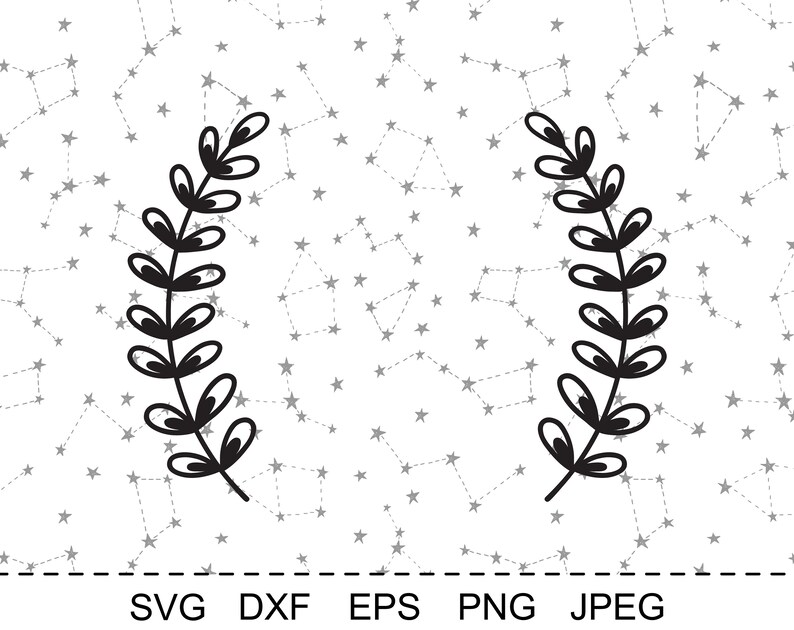Download Laurel wreath Svg Cut File Laurel leaves svg Wedding | Etsy
