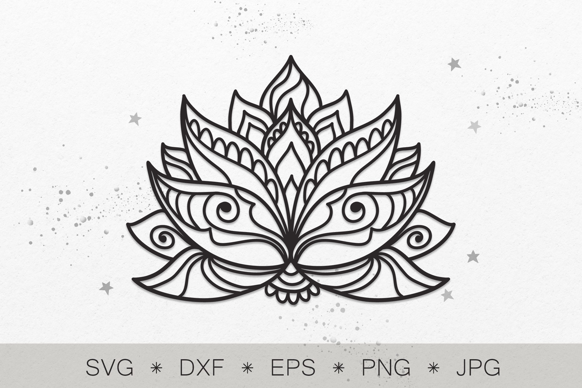 Lotus flower svg Mandala svg cut file Lotus png clipart | Etsy