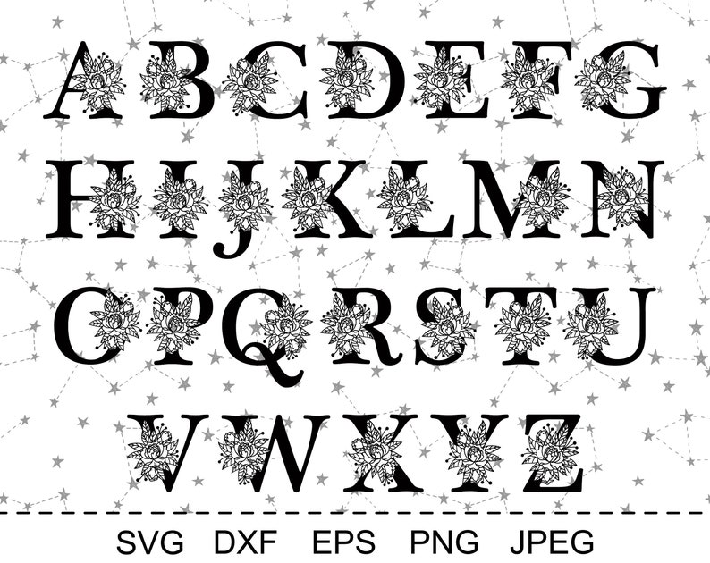 Free Free 259 Flower Initial Svg SVG PNG EPS DXF File