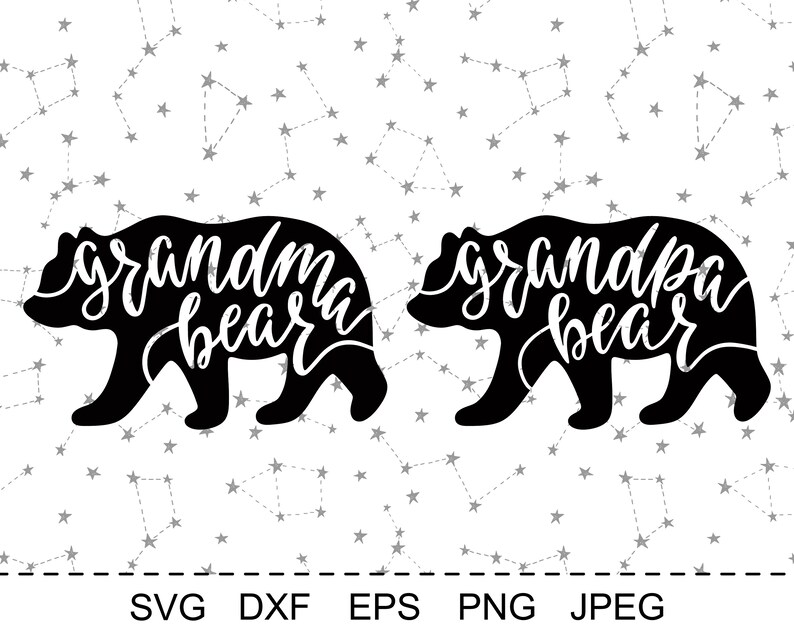 Download Grandma Bear Svg Grandpa Bear SVG Baby Bear Family SVG | Etsy