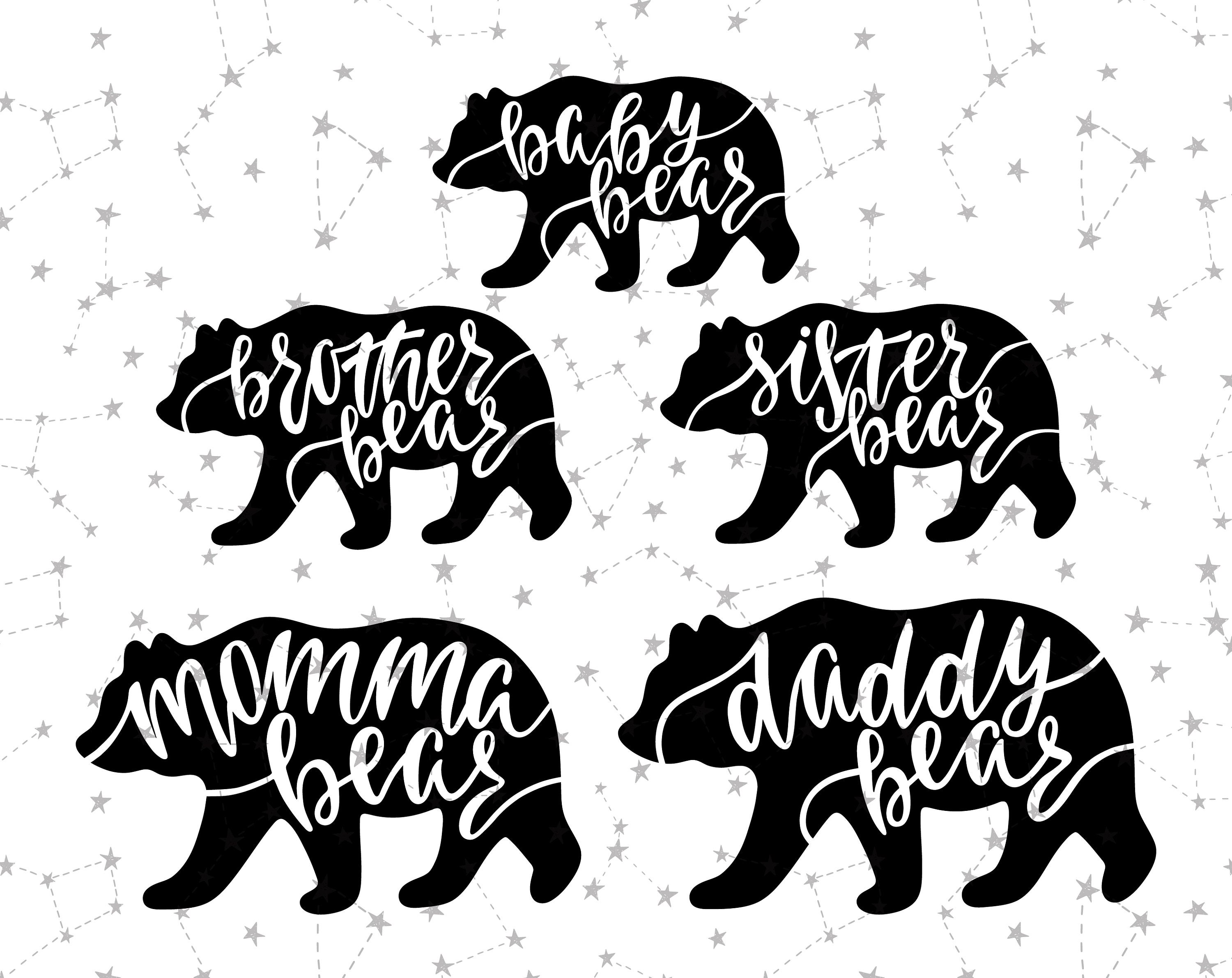 Download Momma Bear Svg Daddy Bear Svg Brother Sister Bear Svg Baby ...
