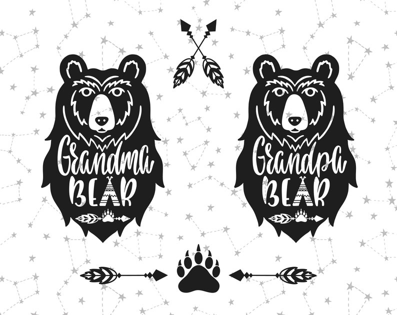 Download Mama Bear SVG Baby Bear SVG Bear Family Teepee Svg Tribal ...