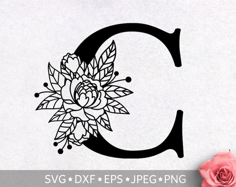 Download Png Cutting Print Svg File For Cricut Floral Alphabet Letter C Svg Silhouette Cut File Flower Monogram Clip Art Vector Wedding Clipart Clip Art Art Collectibles
