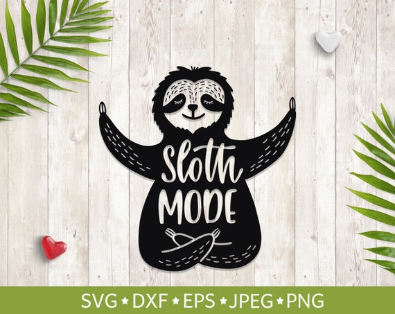 Download Sloth Yoga SVG Meditating Sloth SVG Cute Sloth T-Shirt | Etsy
