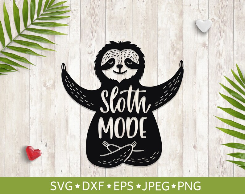 Download Sloth Yoga SVG Meditating Sloth SVG Cute Sloth T-Shirt | Etsy