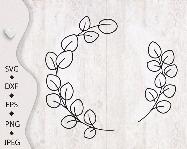 Download Eucalyptus wreath Svg Cut File Wedding monogram svg Floral ...