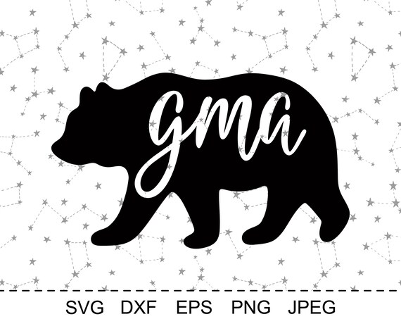 Gma Bear Svg Grandma Bear Bear Family Svg Silhouette Svg Etsy