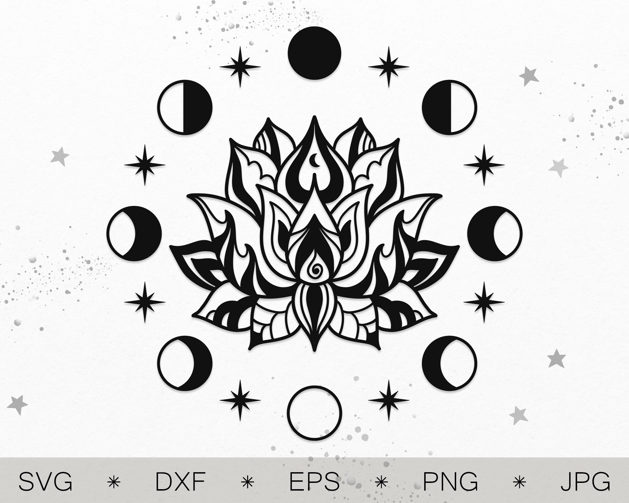 Lotus Flower Svg Moon Phases Svg Cut File Celestial Svg Etsy Lotus Flower Svg Moon Phases Svg Cut File Celestial Svg Etsy