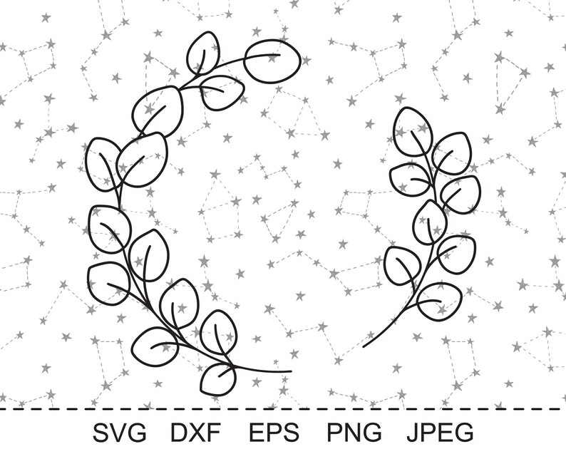 Download Eucalyptus wreath Svg Cut File Wedding monogram svg Floral ...