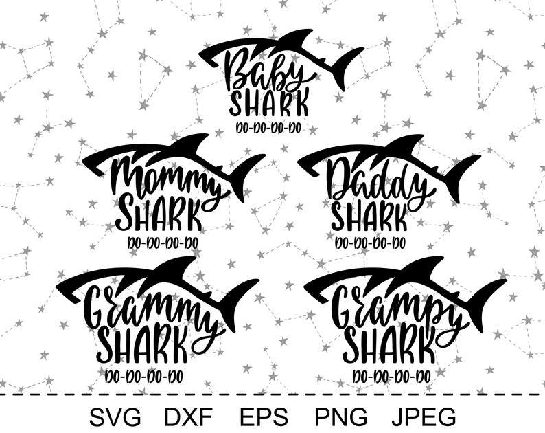 Download Mommy Shark SVG Baby Shark SVG Shark Family SVG Bundle | Etsy