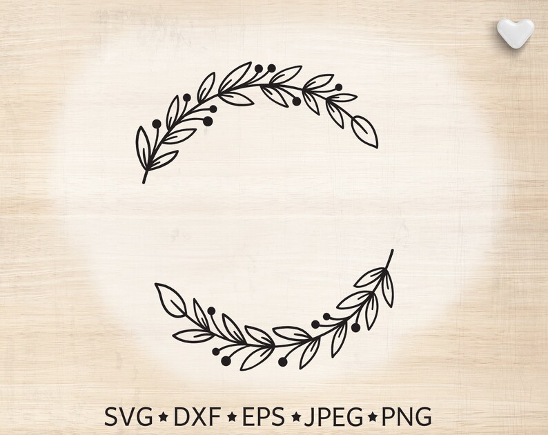 Download Laurel wreath svg clipart Botanical border svg Laurel leaves | Etsy