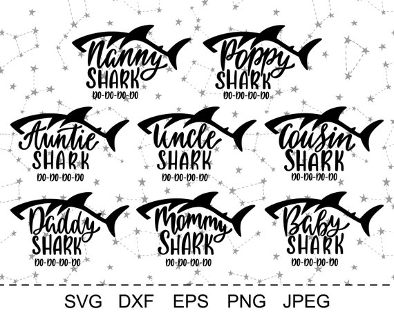 Download Mommy Shark SVG Baby Shark SVG Daddy Shark SVG Shark ...