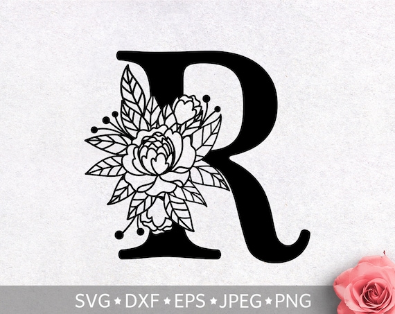 Download Initial SVG Letter R Svg Monogram Clipart Iron on Transfer ...