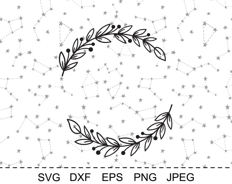 Download Laurel wreath svg clipart Botanical border svg Laurel ...