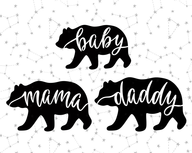 Download Stencils Templates Craft Supplies Tools Mama Bear Svg Svg File For Cricut Daddy Bear Svg Baby Bear Svg Parents Bear Bear Silhouette Svg Vector Clipart Bear Family Svg Bundle