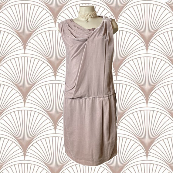 DOROTHEE SCHUMACHER velvet lilac draped vintage dr