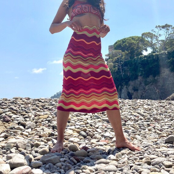 MISSONI vintage multicolor midi skirt