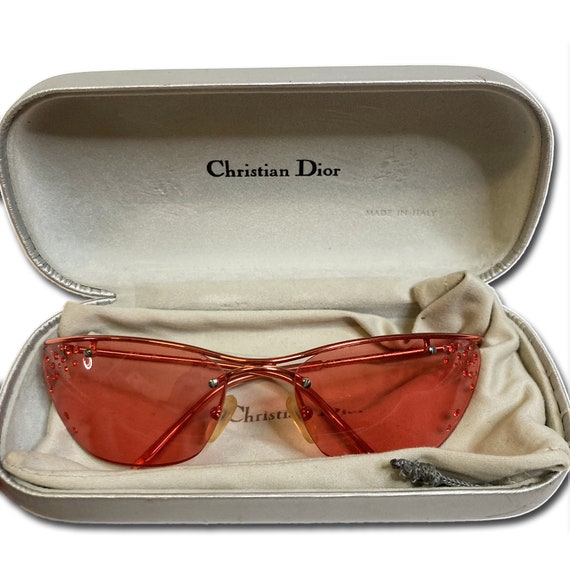DIOR Y2k Flash Orange Sunglasses Swarovski Crystals Details Etsy UK