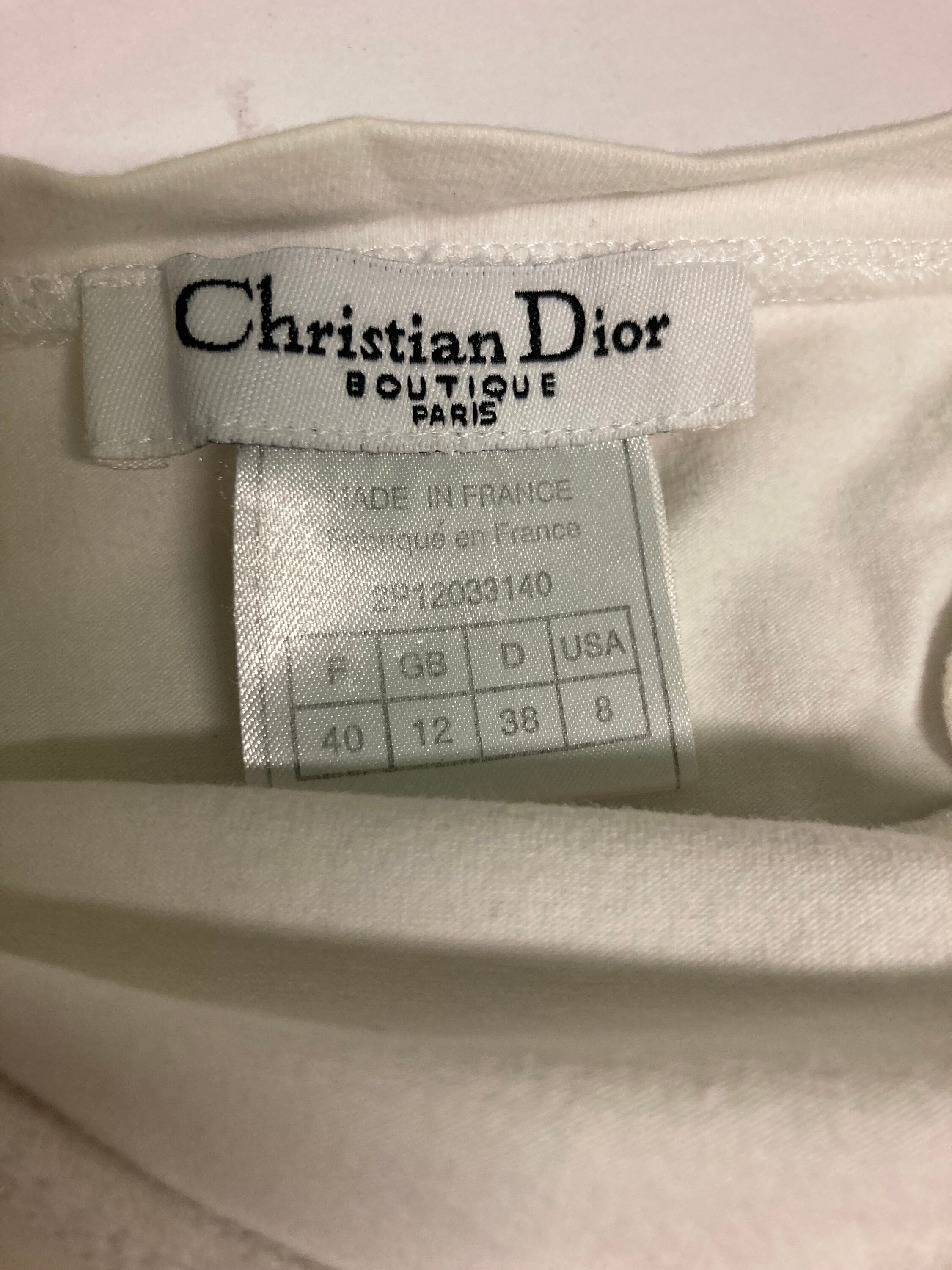 Christian DIOR 2002 Street Chic One Shoulder White Logo Top - Etsy