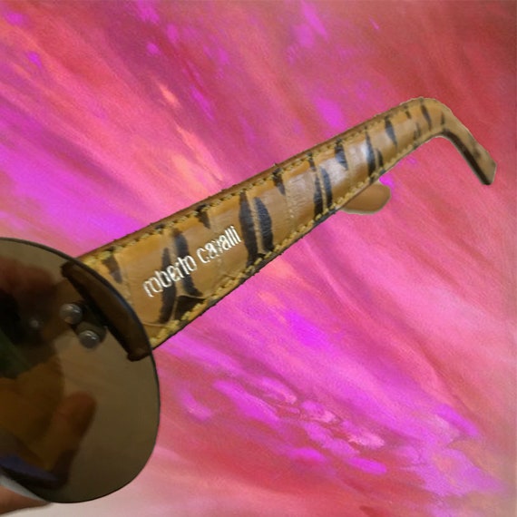 Roberto Cavalli snakeskin leather sunglasses vinta