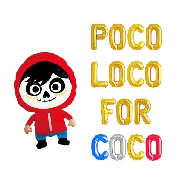 Coco Balloons - Poco Loco For Coco - Coco Party Decorations Coco Party Coco Decorations Coco Balloon Banner Coco Party Decor Coco Banner