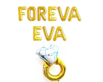 Foreva Eva Engagement Party Decor Engaged Balloons She Said Yes Engagement Party Decorations Engaged Balloons Balloon Banner Engagement Ring
