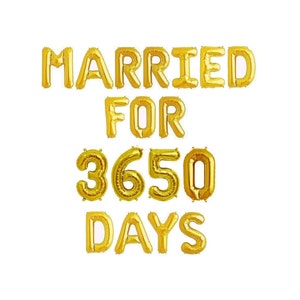 10 Year Wedding Anniversary Decor Wedding Anniversary Balloons 10 Year Anniversary Decorations Anniversary Party Anniversary Balloon Banner