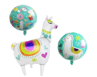 3ft Llama balloon set Llama Party Alpaca Party Llama Birthday Balloons Fiesta Balloons Fiesta Bachelorette Party Baby Shower Llama fun party