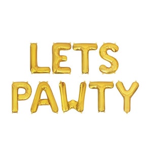 Lets Pawty Balloons Dog Birthday Party Puppy Birthday Party Decorations Puppy Party Balloons Dog Party Balloons Dog Birthday Decor Banner