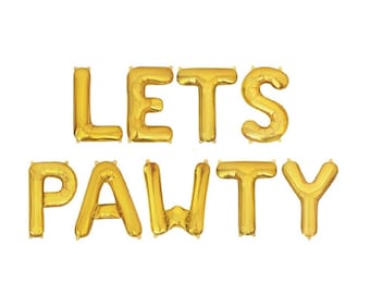 Lets Pawty Balloons Dog Birthday Party Puppy Birthday Party Decorations Puppy Party Balloons Dog Party Balloons Dog Birthday Decor Banner
