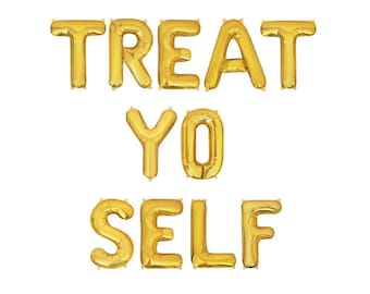 Treat Yo Self Balloons  Treat Yo Self Balloon Banner Wedding Dessert Bar Dessert Table Backdrop Sweets Table Sign Candy Buffet Table Banner