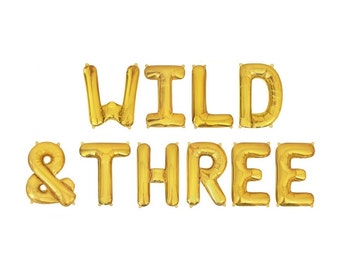 wild and three balloons wild and three decorations young wild and three banner wild and three party decorations wild and three party decor