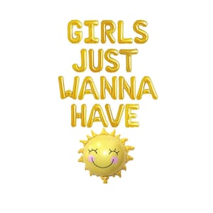 Girls Wanna Sun Beach Bach Balloons Beach Bach Banner Balloon Letters Bachelorette Party Balloons Beach Bachelorette Beach Bach Decorations