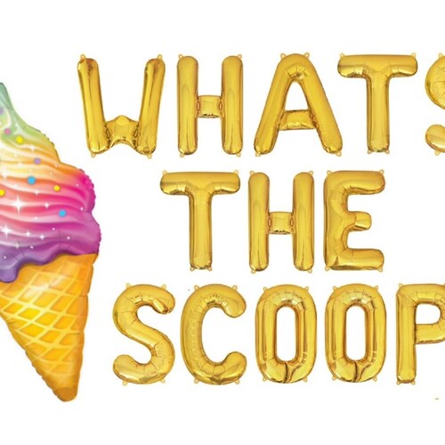 Editable What's the Scoop Ice Cream Gender Reveal Etsy