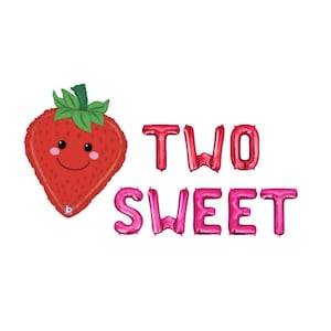 Two Sweet Berry Balloons Strawberry Birthday Decor 2nd Birthday Party 2nd Birthday Berry Balloon Baby Girl Birthday Party Berry Decorations image 1