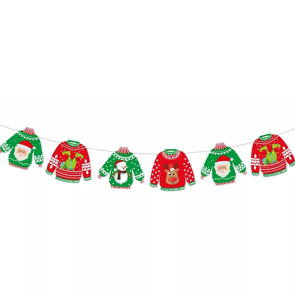 Ugly Sweater Banner Christmas Party Decor Ugly Sweater Party Decorations Christmas Table Setting Winter Baby Shower Holiday Birthday Party