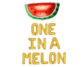 One In A Melon Balloon Set Watermelon Balloon One In A Melon Party Watermelon Birthday First Birthday Party One In A Melon First Birthday