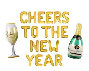 New Years Eve Party Decorations 2020 NYE Party Decor 'Cheers To The New Year'' Balloon Banner 20s New Years Eve Decor NYE Party 2020 Party
