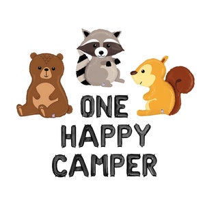 One Happy Camper Balloons Camping Birthday Party Camping Balloon Garland Camp Themed Birthday Woods Forest Woodland Adventure Awaits Decor