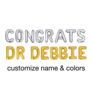 PHD Graduation Banner Doctorate Graduation Sign Med School Graduation Party Decorations Doctorate Degree Grad Party Decor PHD Balloon Banner