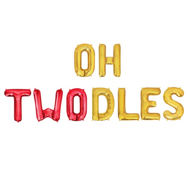 Oh Twodles Balloons Letters Second Birthday Party 2nd Birthday Decorations Balloon Banner 2nd Minnie Mouse Decor Second Birthday Baby Bday