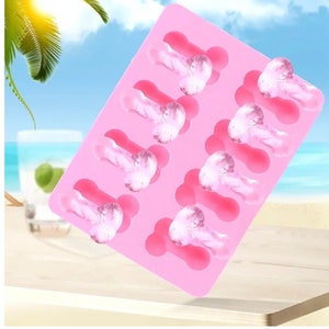 JCPING 12 Cavity Penis Mold Tray, Penis Ice Cube Tray, Penis Chocolate  Mold, Hen Party Mold, Bachlorette Party Supplies Pink