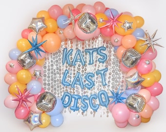 Last Disco Bachelorette Balloon Garland Nashville Bachelorette Balloon Arch Bachelorette Party Groovy 60s 70s Lets Go Girls Austin Arch Kit