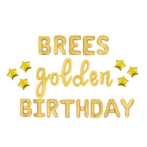 Golden Birthday Balloons Golden Birthday Party Decor Golden Birthday Decorations Golden Birthday Banner Happy Golden Birthday Balloon