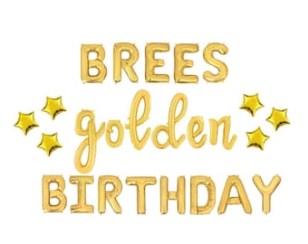 Golden Birthday Balloons Golden Birthday Party Decor Golden Birthday Decorations Golden Birthday Banner Happy Golden Birthday Balloon